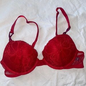 Victoria’s Secret Red Lace Push-Up Bra